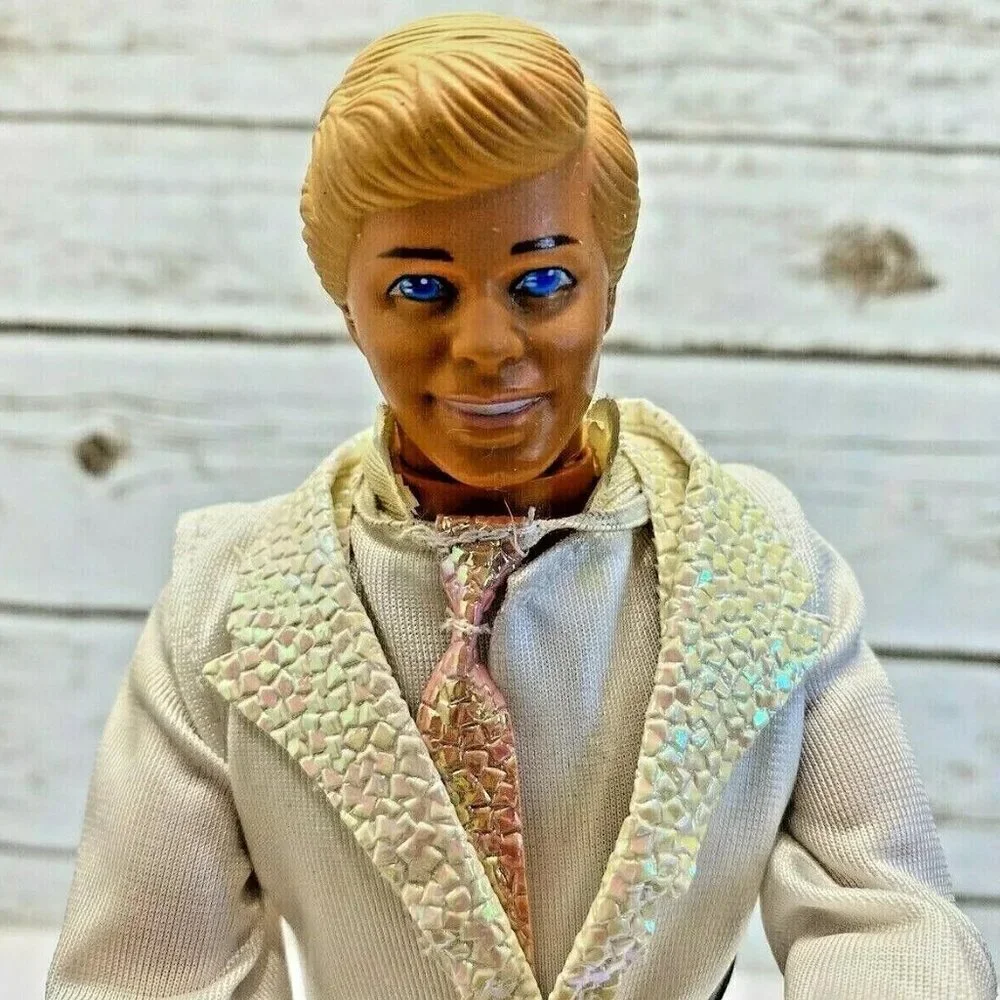 MATTEL BARBIE Ken Doll Plastic Hair Bodysuit 4 Piece Outfit Blue Eyes 12